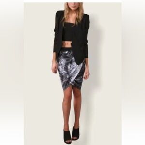 Helmut Lang Cellophane Silk Print Skirt